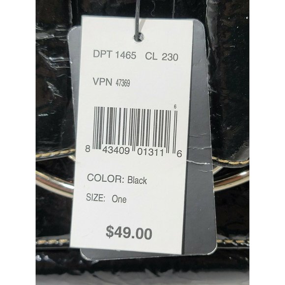 On Stage Black Oversized Foldover Clutch Handbag NWT - Picture 5 of 5